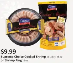 Fareway Supreme choice cooked shrimp or shrimp offer