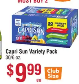 Smart & Final Capri Sun Variety Pack offer