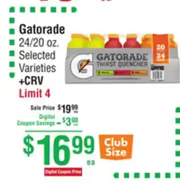 Smart & Final Gatorade offer