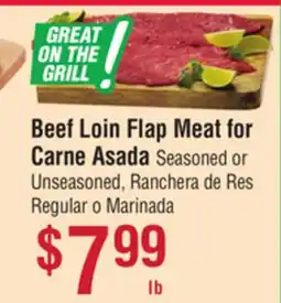 Smart & Final Beef Loin Flap Meat for Carne Asada offer