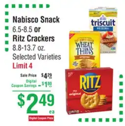 Smart & Final Nabisco Snack or Ritz Crackers offer