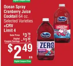 Smart & Final Ocean Spray Cranberry Juice Cocktail offer