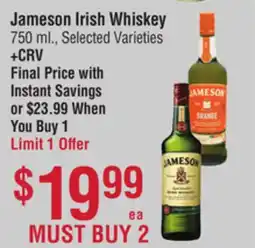 Smart & Final Jameson Irish Whiskey offer