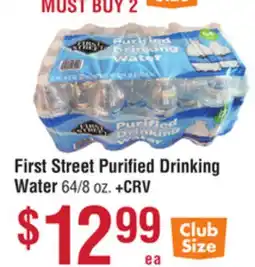 Smart & Final First Street Purified Drinking Water offer