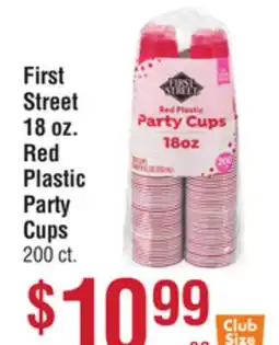 Smart & Final First Street 18 oz. Red Plastic Party Cups 200 ct offer