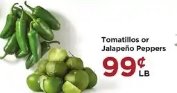 Food 4 Less Tomatillos or Jalapeño Peppers offer