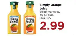 Food 4 Less Simply Orange Juice offer