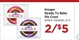 Food 4 Less Kroger Ready To Bake Pie Crust offer