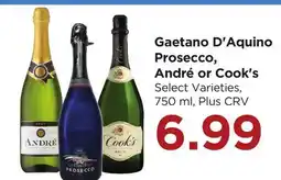 Food 4 Less Gaetano D'Aquino Prosecco, André or Cook's offer