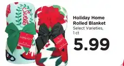 Food 4 Less Holiday Home Rolled Blanket offer