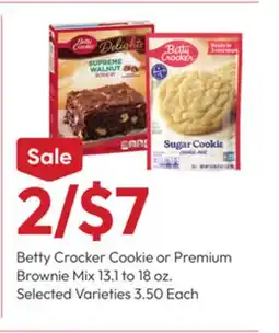Stater Bros Betty Crocker Cookie or Premium Brownie Mix offer