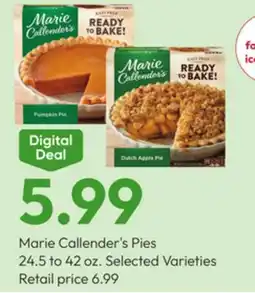 Stater Bros Marie Callender's Pies offer