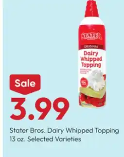Stater Bros Stater Bros. Dairy Whipped Topping offer