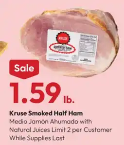 Stater Bros Kruse Smoked Half Ham offer