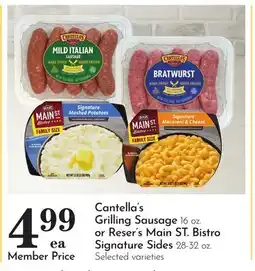 Pavilions Cantella's Grilling Sausage 16 oz. or Reser's Main ST. Bistro Signature Sides 28-32 oz offer