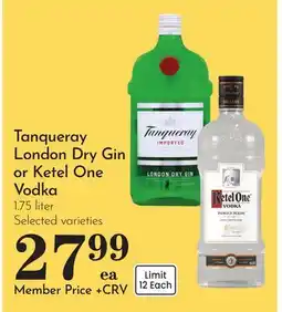 Pavilions Tanqueray London Dry Gin or Ketel One Vodka offer