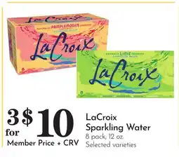 Pavilions LaCroix Sparkling Water offer