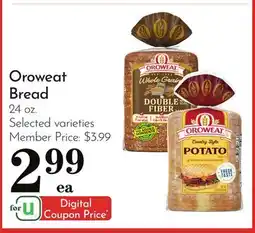 Pavilions Oroweat Bread offer