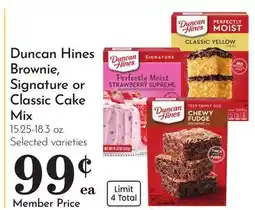Pavilions Duncan Hines Brownie, Signature or Classic Cake Mix offer