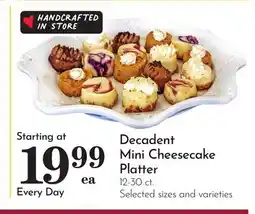 Pavilions Decadent Mini Cheesecake Platter offer