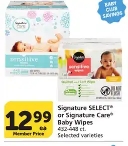 Pavilions Signature SELECT or Signature Care Baby Wipes offer
