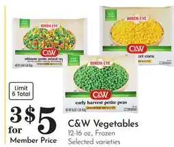 Pavilions C&W Vegetables offer