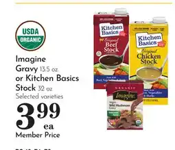 Pavilions Imagine Gravy 13.5 oz. or Kitchen Basics Stock 32 oz offer