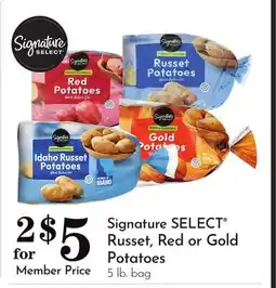 Pavilions Signature SELECT Russet, Red or Gold Potatoes offer
