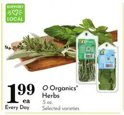 Pavilions O Organics Herbs offer