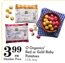 Pavilions O Organics Red or Gold Baby Potatoes offer