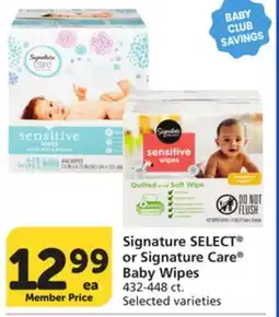 Albertsons Signature SELECT or Signature Care Baby Wipes offer