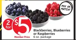 Albertsons Blackberries, Blueberries or Raspberries offer