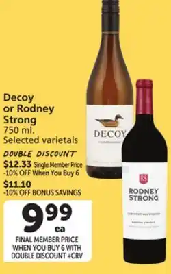 Albertsons Decoy or Rodney Strong offer