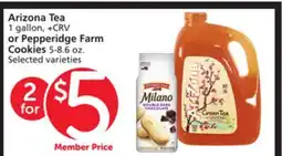Albertsons Arizona Tea 1 gallon, or Pepperidge Farm Cookies 5-8.6 oz offer
