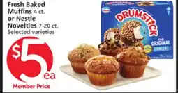 Albertsons Fresh Baked Muffins 4 ct. or Nestle Novelties 7-20 ct offer