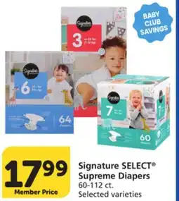 Albertsons Signature SELECT Supreme Diapers offer