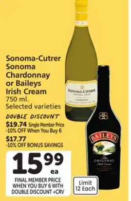 Albertsons Sonoma-Cutrer Sonoma Chardonnay or Baileys Irish Cream offer