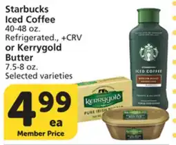 Albertsons Starbucks Iced Coffee 40-48 oz. Refrigerated. or Kerrygold Butter 7.5-8 oz offer