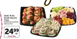 Albertsons Grab'N Go Snack Square Trays offer