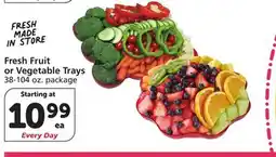 Albertsons Fresh Fruit or Vegetable Trays offer