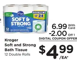 Ralphs Kroger Soft and Strong Bath Tissue offer