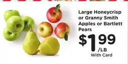 Ralphs Large Honeycrisp or Granny Smith Apples or Bartlett Pears offer