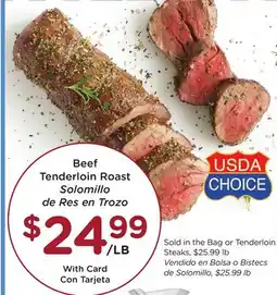 Ralphs Beef Tenderloin Roast offer