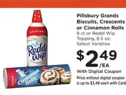 Ralphs Pillsbury Grands Biscuits, Crescents or Cinnamon Rolls offer