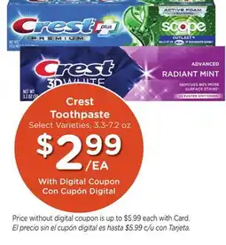 Ralphs Crest Toothpaste offer
