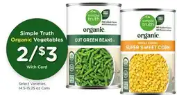 Ralphs Simple Truth Organic Vegetables offer