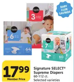 Vons Signature SELECT Supreme Diapers offer