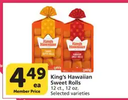 Vons King's Hawaiian Sweet Rolls offer