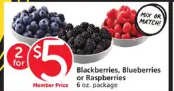Vons Blackberries, Blueberries or Raspberries offer