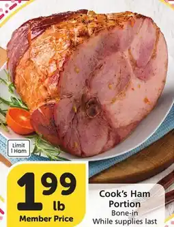 Vons Cook's Ham Portion offer